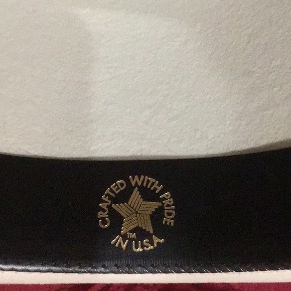 Men’s S White wool top hat - Picture 2 of 4